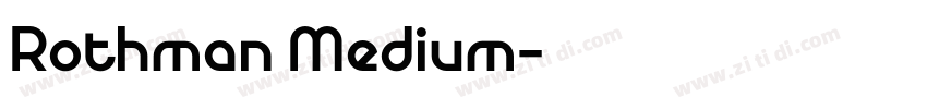 Rothman Medium字体转换